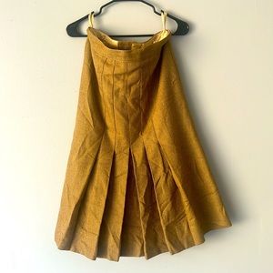 Louis Feraud vintage brown pleated midi skirt S